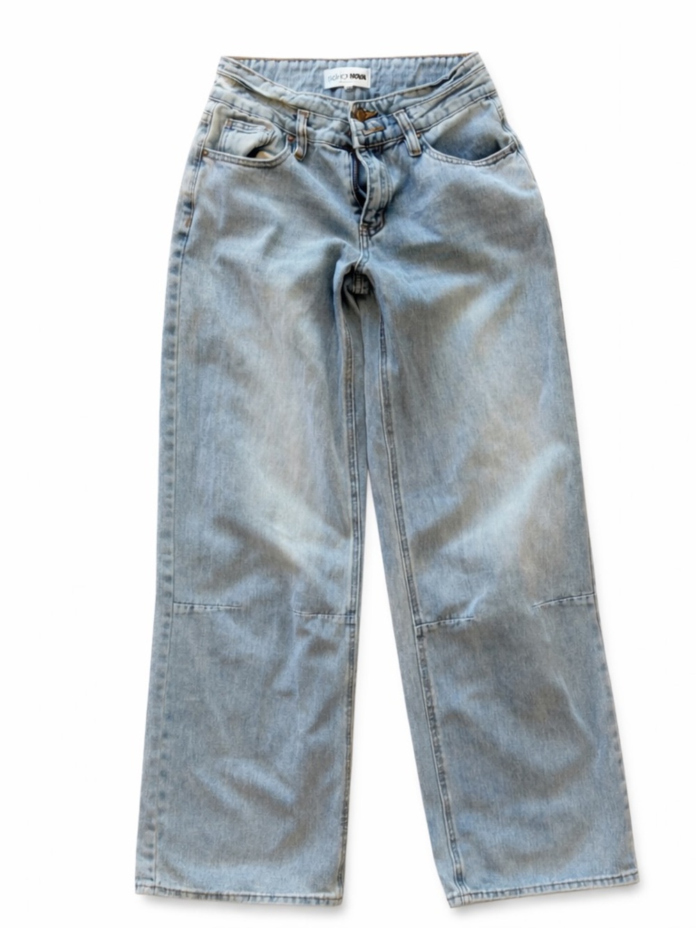 Fashion Nova Artesia Light Wash Wide Leg Jeans Size 0 Non-Stretch Baggy